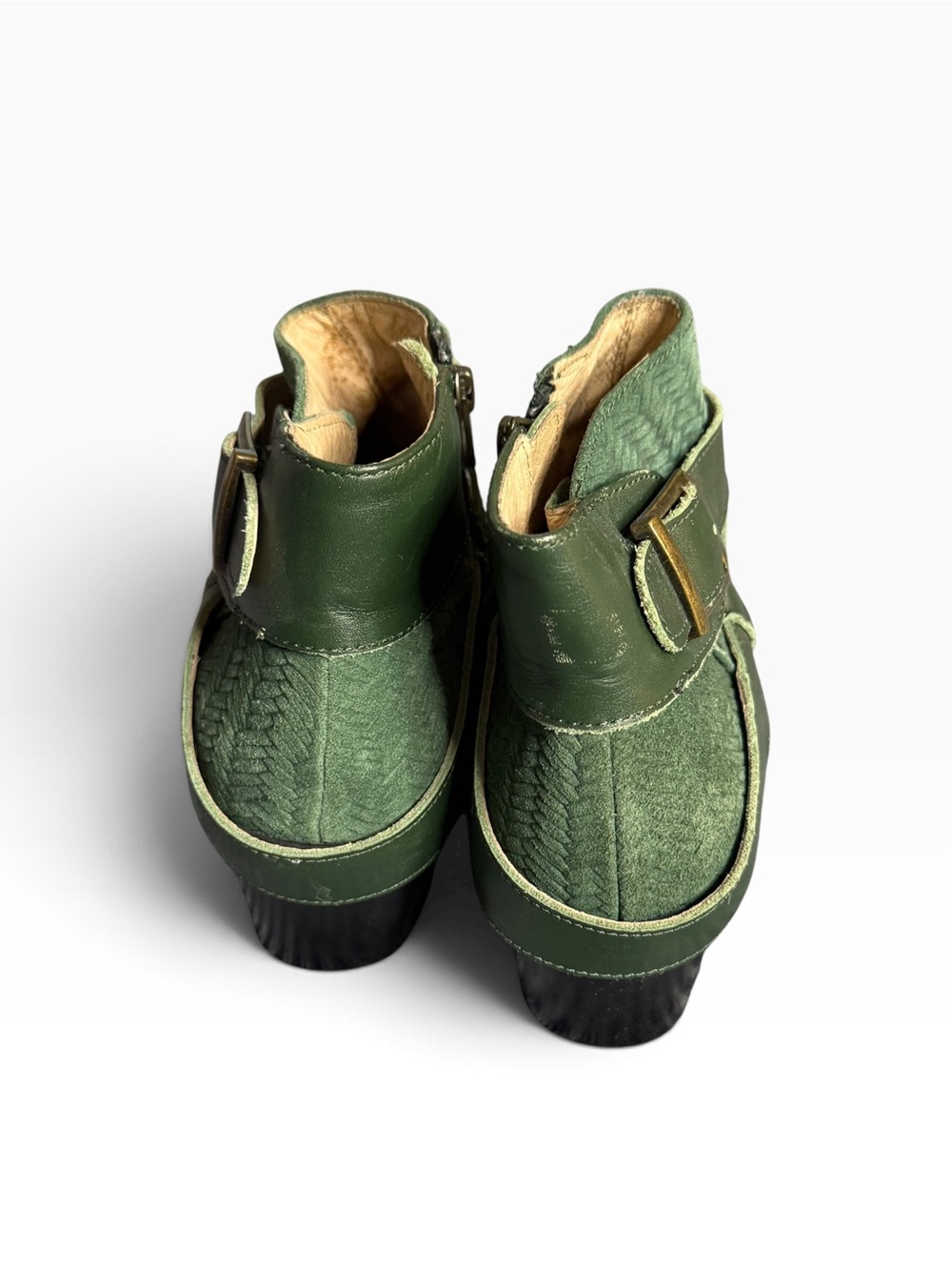 Alegria Eva Evergreen Leather Ankle Boots - Picture 3 of 9